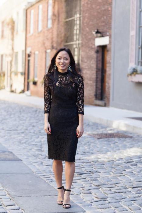 black dress with lace bottom