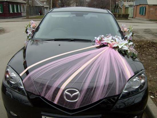 украсить машину на свадьбу