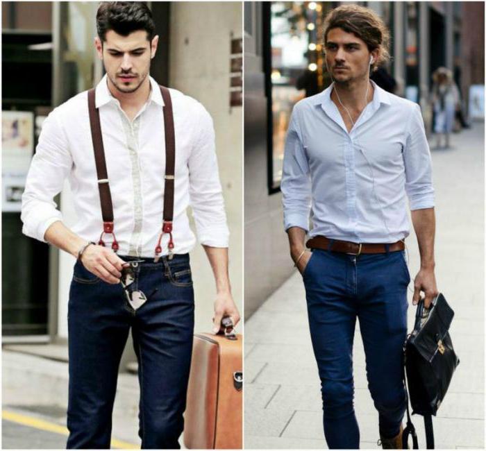 стильные мужские рубашки под джинсы