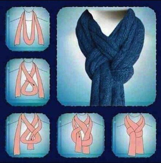 как завязать большой шарф