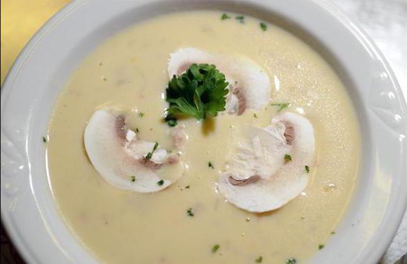 cream cheese soup with mushrooms