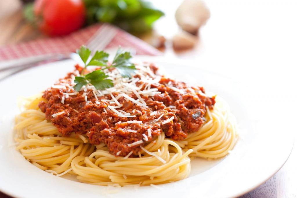 Рецепт спагетти с мясом