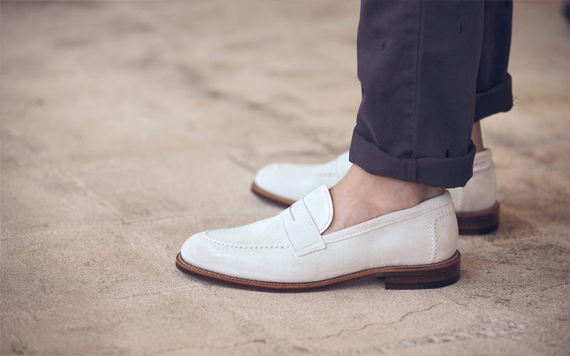 Men's white shoes