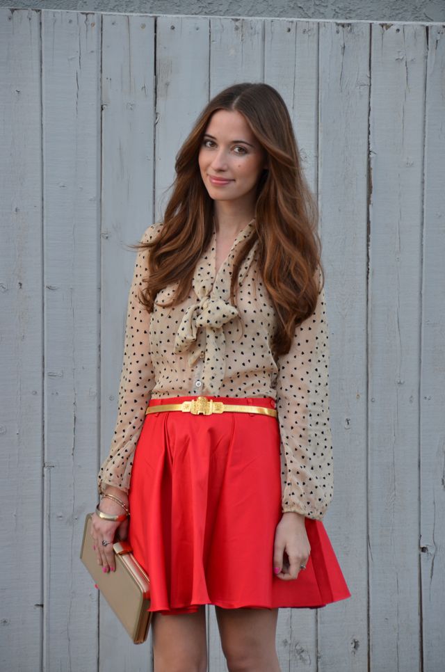 red pencil skirt