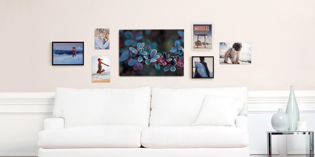 Как красиво повесить фото на стене разных размеров