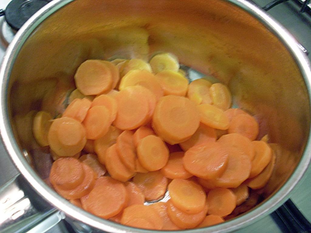 garnish of carrots and milk