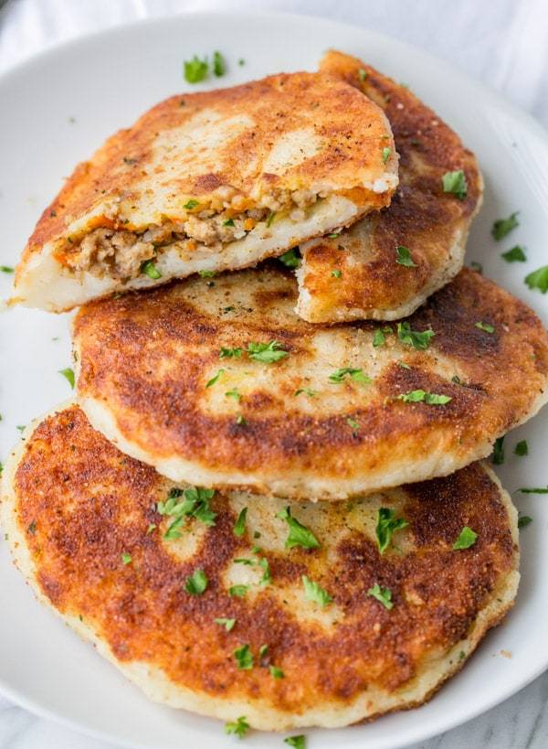 potato patties with minced meat