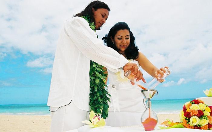 sand ceremony at the wedding