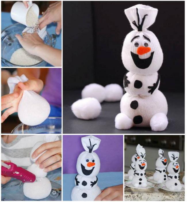 Как сделать игрушку снеговика своими руками
