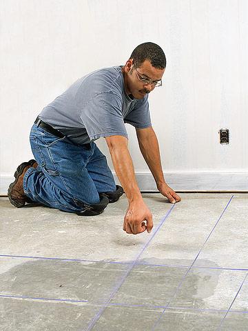 how to glue tiles on the floor