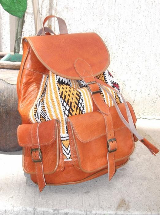 leather women's urban backpacks