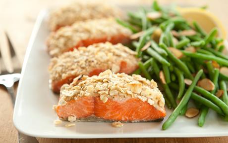 calorie pink salmon fried