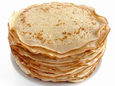 thin pancakes with sour milk