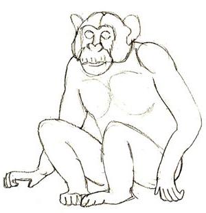 обезьяна картинки нарисованные