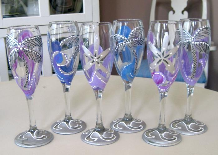 wedding glasses decoration