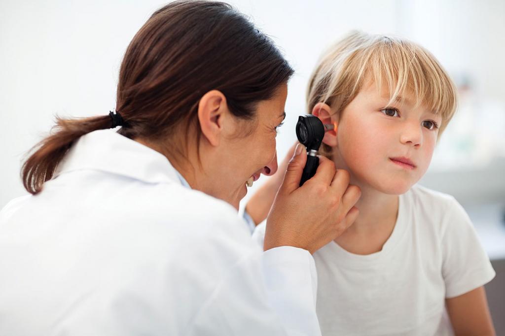 Doctor with a small patient