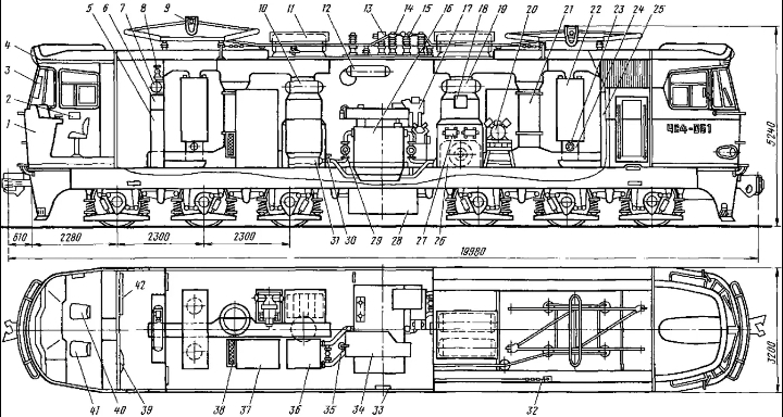 Электровоз ЧС4Т чертежи