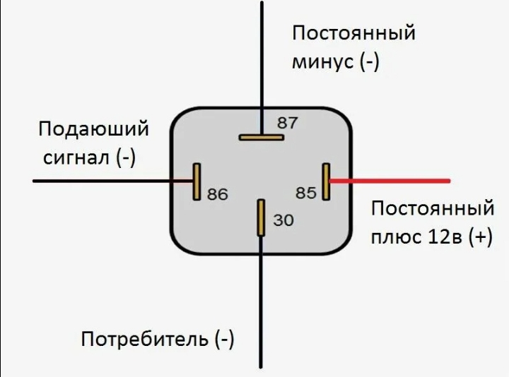  4 контактного реле схема