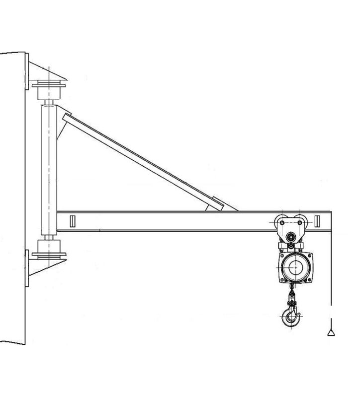 Чертеж крана укосины