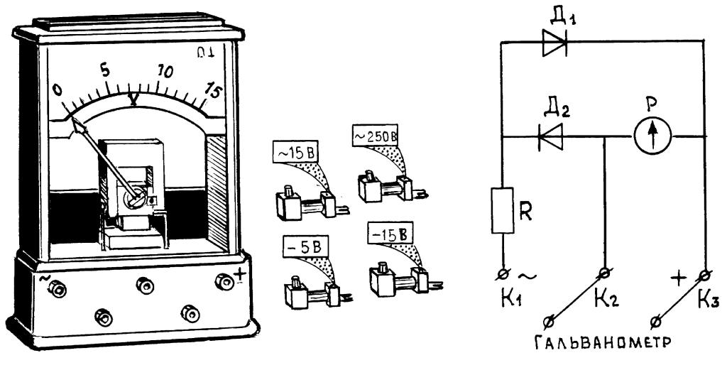 Схема гальванометра