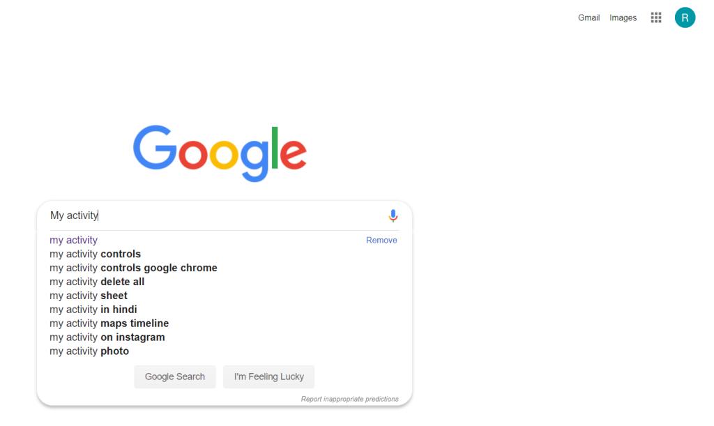 История поиска Google