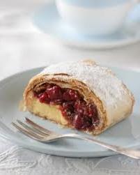 strudel with cherry photo