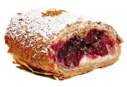 puff pastry with cherry strudel