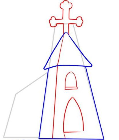 Как нарисовать церковь карандашом