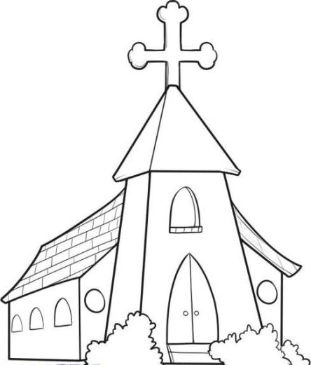 Как нарисовать церковь поэтапно