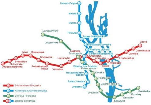 карта киева со станциями метро