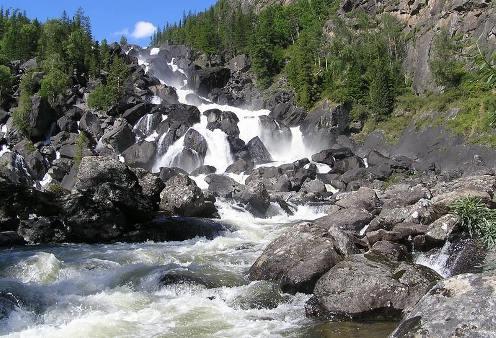 Водопад учар горный алтай фото