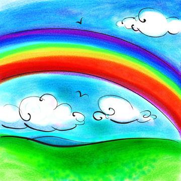 Как нарисовать радугу акварелью поэтапно