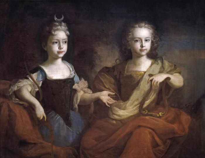 Екатерина I и Петр II 
