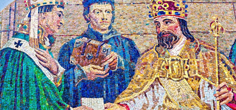 Мозаика с изображением короля