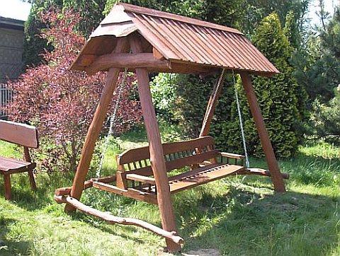 do-it-yourself wooden garden swing