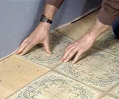 self-adhesive vinyl floor tiles