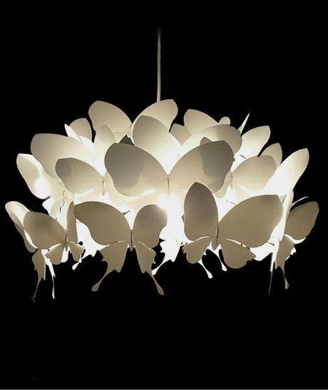 lampshade with butterflies