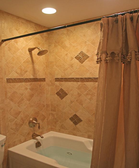 installation of a bathroom in a wooden house