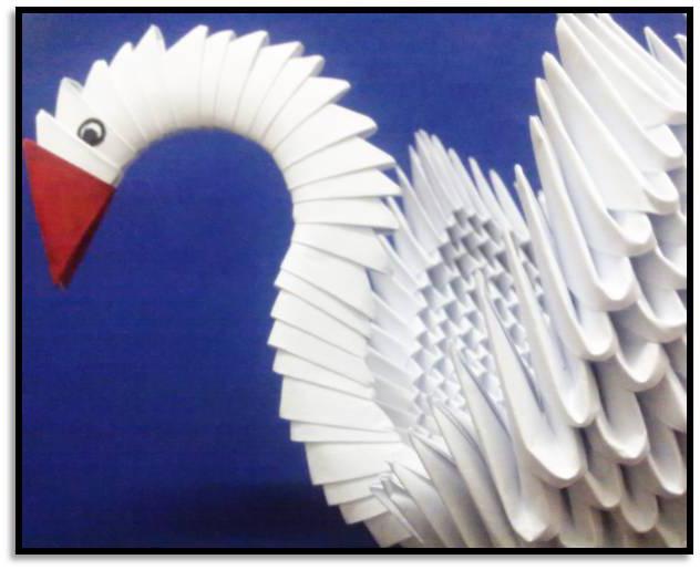 модульное оригами лебедей