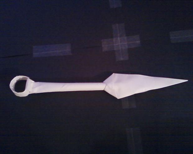 origami paper kunai diagram