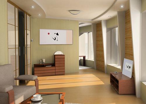 японский стиль в интерьере гостиной