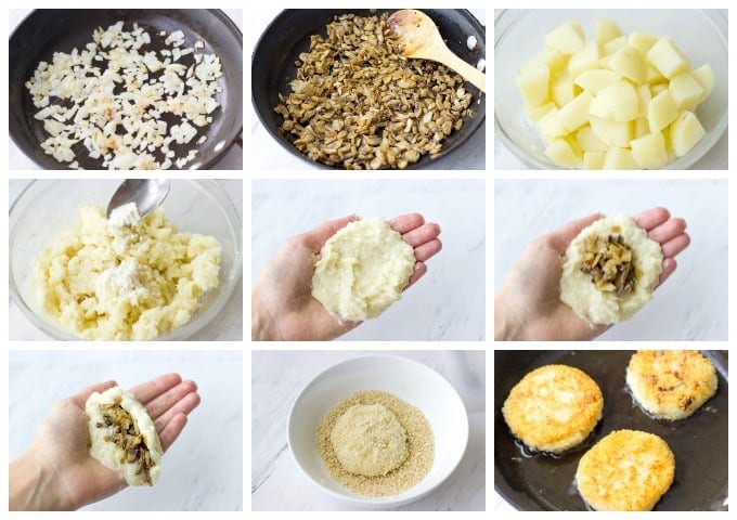 зразы картофельные с грибами в духовке рецепт