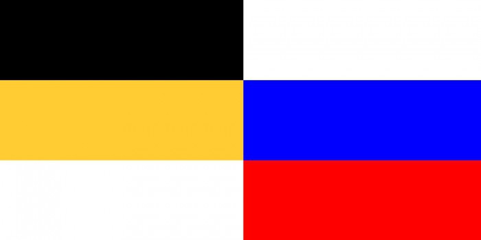 русский флаг черный желтый белый