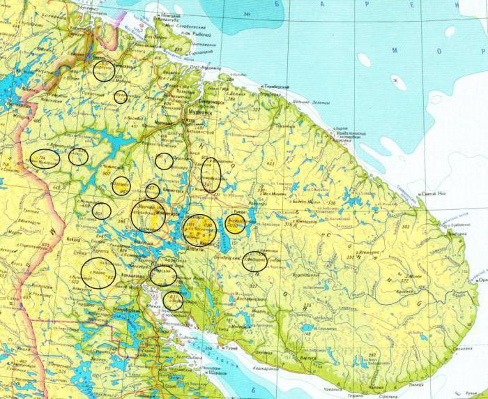 Физическая карта кольского полуострова в максимальном разрешении