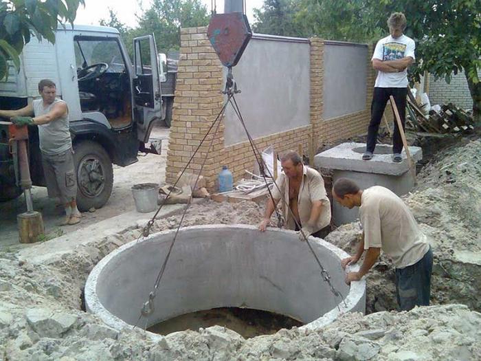 строительство септиков из бетонных колец