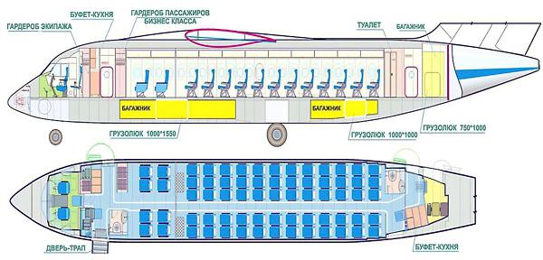 Ан-148-100 схема салона 