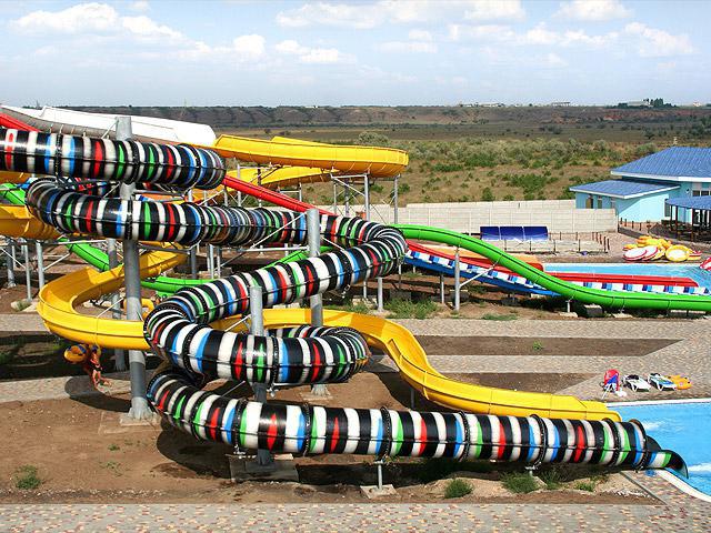 water slides in Koblevo water park