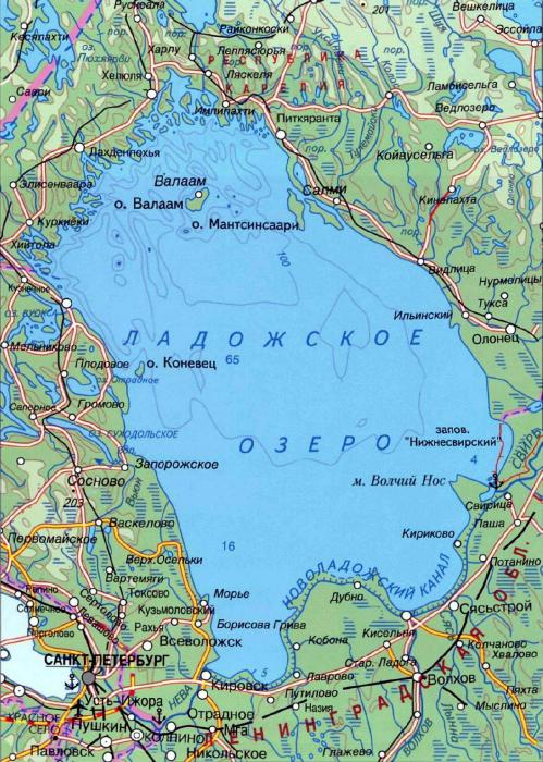 карта глубин ладожского озера вороново