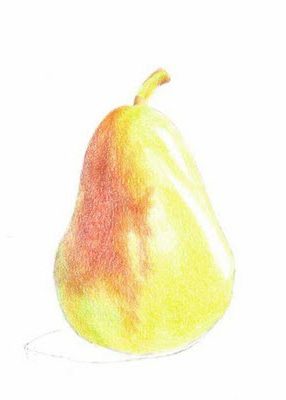 how to draw a pear