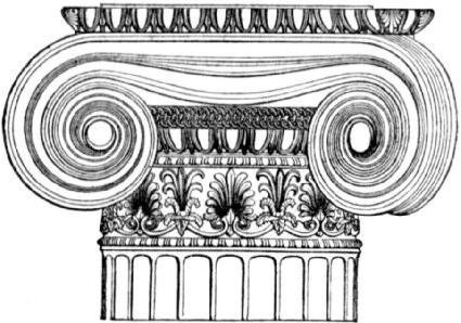 верхняя плита капители колонны